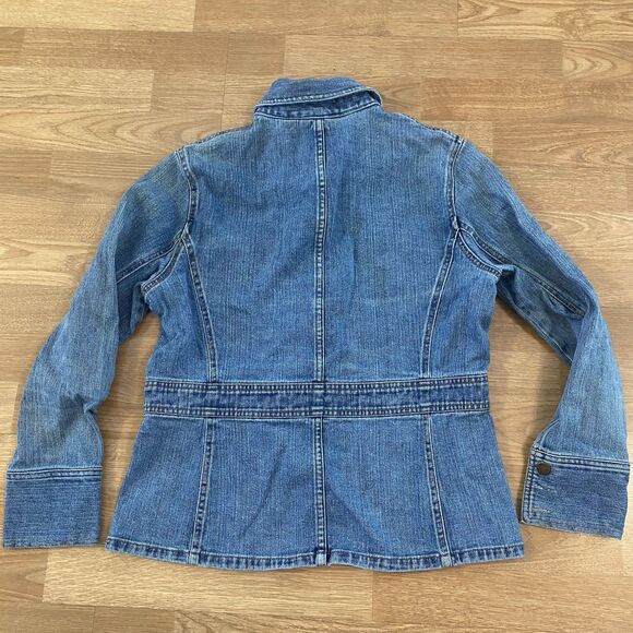 Vintage Jones Sport Stretch Denim Jean Jacket Med Wash Women's Size Medium - Picture 8 of 8